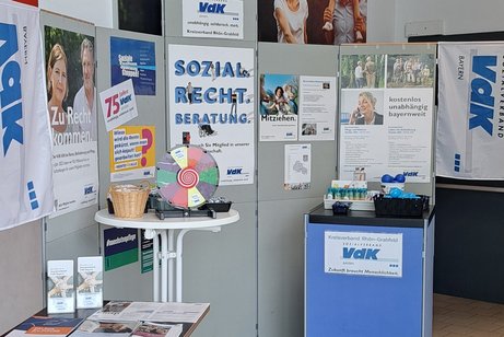 Infostand VdK Zu sehen ist ein VdK Infostand