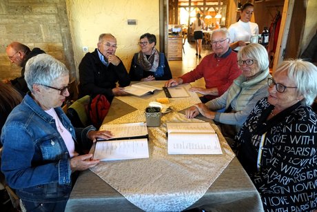 Abendeinkehr beim Brauerei-Gasthof Dinkel in Stublang