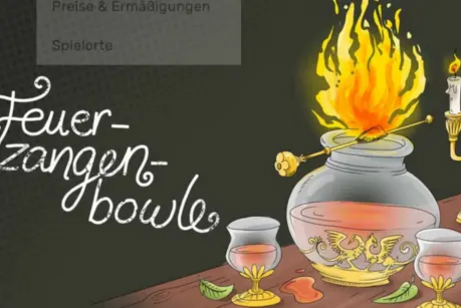 Bild von einen Bowle mit der Schrift Feuerzangenbowle