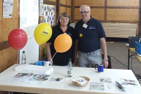 Christine und Dieter am Platz