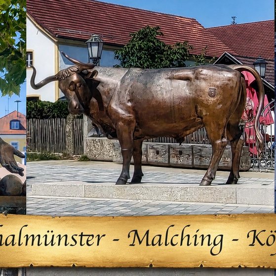 Collage aus den sehenswerten Denkm&auml;lern vonRotthalm&uuml;nster - Malching - K&ouml;&szlig;larn