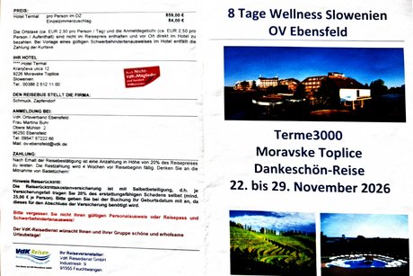 Programm der Termenfahrt