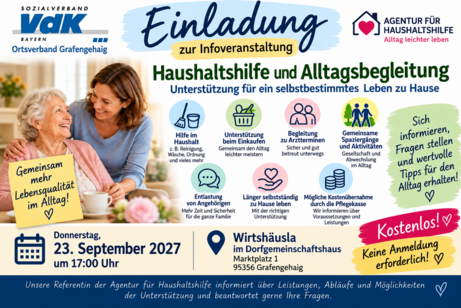Infoveranstaltung Haushaltshilfe und Alltagsbegleitung