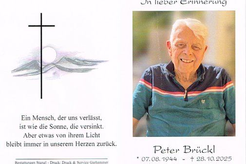 Zum Tode von Peter Brückl