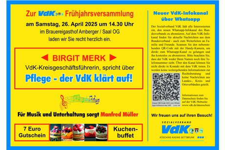 Einladung zur Frühjahrsversammlung