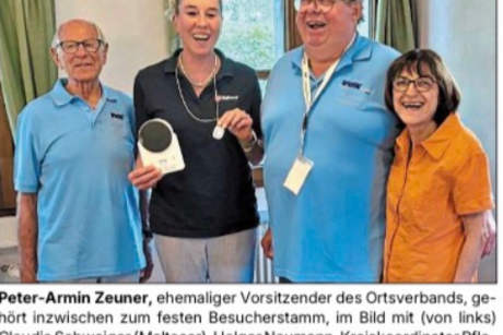 Gruppenfoto Peter-Armin Zeuner, Claudia Schweiger (Malteser), Holger