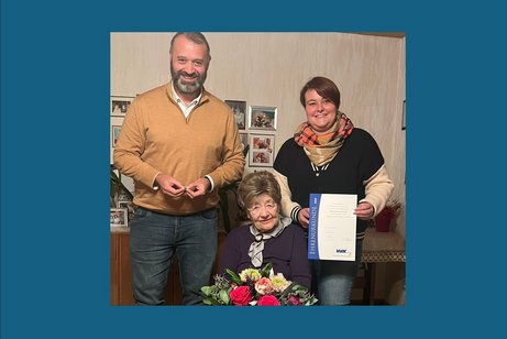 100 Jahre Leben &ndash; 25 Jahre Verbundenheit mit dem VdK Ehrung f&uuml;r Irmgard D&uuml;mmler aus Pommelsbrunn