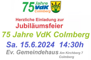 VORANZEIGE JUBILÄUMSFEIER 15.6.24- 14:30 Uhr