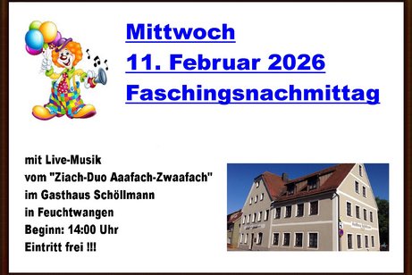Faschingsnachmittag im Gasthaus Sch&ouml;llmann