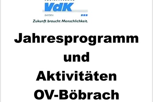 Jahresprogramm 2026 des OV-B&ouml;brach