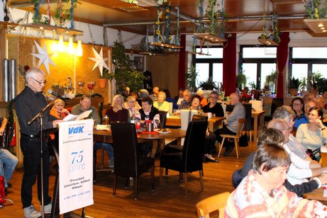 Weihnachtsfeier, Begr&uuml;&szlig;ungsrede vom Vorsitzenden Karl Heinz Jahn