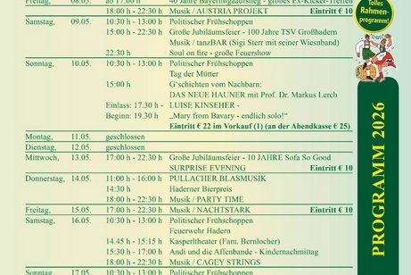 Dorffest 2026 Programm