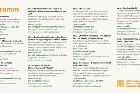 Die einzelnen Programmpunkte im Jubil&auml;umsmonat Oktober werden vorgestellt.