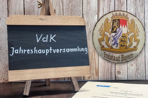 Jahreshauptversammlung OV Hacklberg Tafel mit dem Hinweis auf die Jahreshauptversammlung des VdK