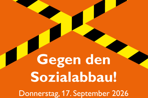 Plakat f&uuml;r die Demo gegen den Sozialabbau