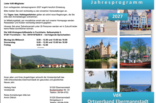 Jahresprogramm 2027
