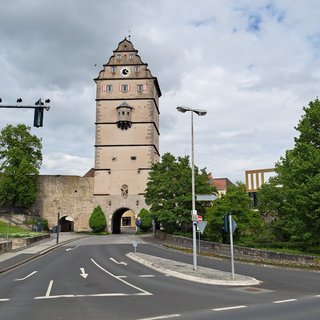 Ansicht auf das Hohentor in Bad Neustadt