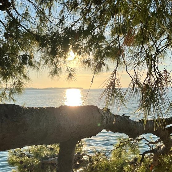 Sonnenuntergang am Meer in Istrien