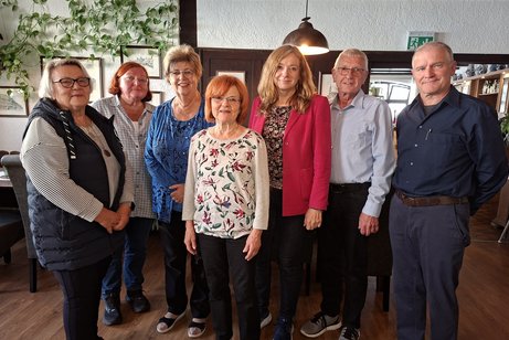 Bürgermeisterin Jessica Euler mit Vorstandsmitglieder vom Kreis- und Ortsverband Bürgermeisterin Jessica Euler mit Vorstandsmitglieder vom Kreis- und Ortsverband