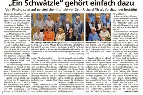 VdK Finsing neue Vorstandschaft