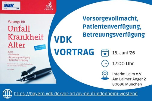 Bild zeigt Notfalldose uns Text zu Vortragsdatum und Ort