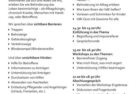 Programm: Wo siehst Du Barrieren?