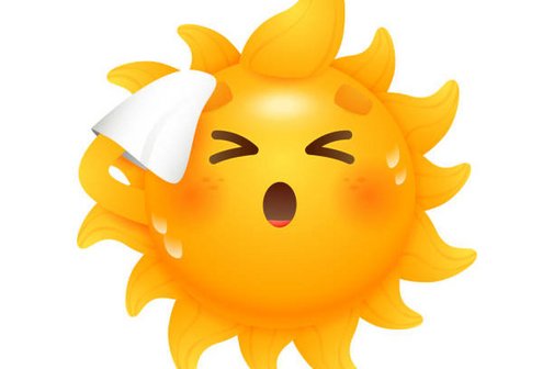 ein schwitzende Sonne