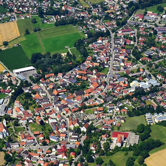 Luftbild von Thierhaupten