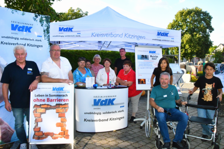 Info-Stand des Ortsverbandes Sommerach Die Vorstandschaft des OV Sommerach an ihrem Info-Stand