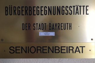 Türschild der Bürgerbegegnungsstätte Bayreuth