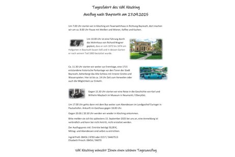 Einladung zum Tagesausflug