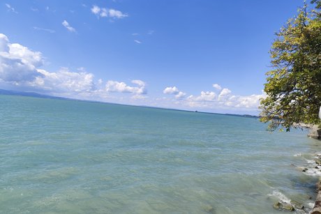 Blick von der Promenade auf den Bodensee.