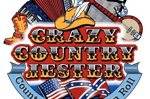 Crazy Country Jester Das Logo der Band besteht aus Symbolen der Country-Musik. Abgebildet sind ein Cowboy-Stiefel, ein Cowboy-Hut, ein Akkordeon, ein Banjo, ein Mikrofon, ein Waschbrett und ein Hufeisen.