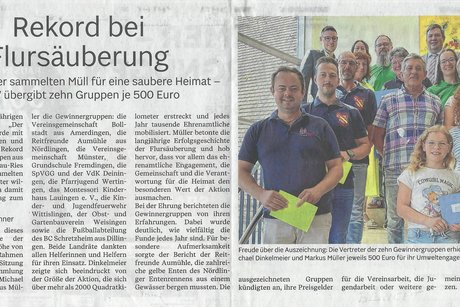 2026-07-02 Gewinner Flurs&auml;uberungsaktion des AWV - VdK OV mit SpVGG Deiningen