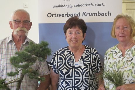 Rudi Müller, Heidi Heberle, Steinle (von links)