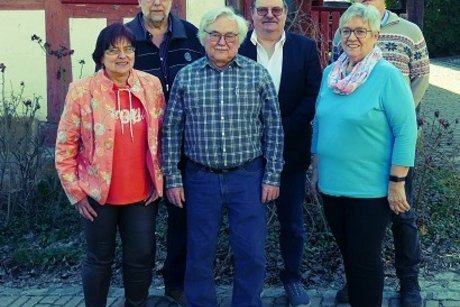 Von Links: Zweite Bürgermeisterin Schubart-Eisenharth, Beisitzer D.Döhler, Vorsitzender H.Treiber, zweiter Vorsitzender VdK-Kreisverband Coburg Mania Ditmar, Frauenbeauftragte W.Raab, neuer Kassier Achim Mayer keiner