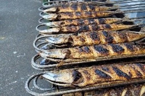 Photo von Makrelen auf dem Grillrost