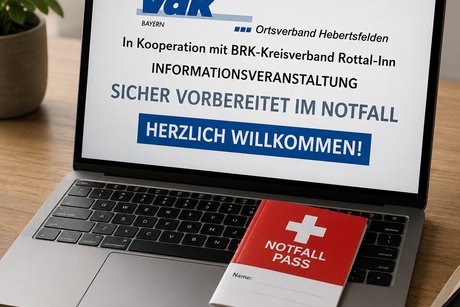 Ausschnitt aus unserer Internetseite mit Nofallpass