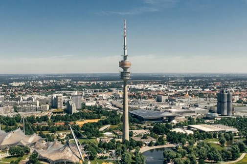 Olympia Park von oben Blick über den Olympia Park von O2 Tower
