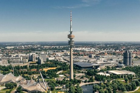 Olympia Park von oben Blick über den Olympia Park von O2 Tower