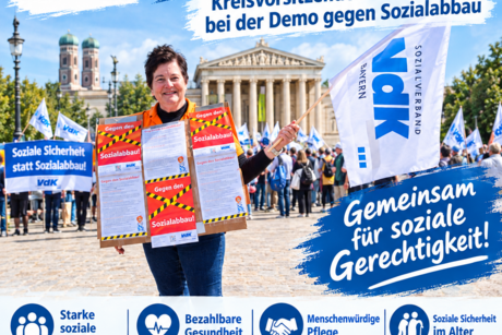 Kreisvorsitzende Andrea Wendt bei der Demo