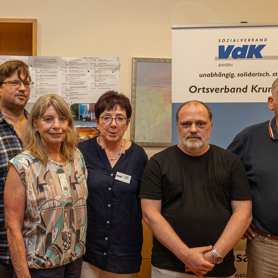 Die Vorstandschaft des VdK Ortsverbandes Krumbach. Vanessa Zeitler ist nicht auf dem Bild.