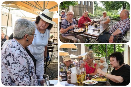 Bilder-Collage des VdK Biergartenbesuches