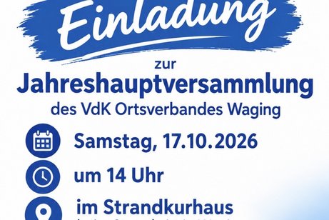 Einladung zur Jahreshauptversammlung