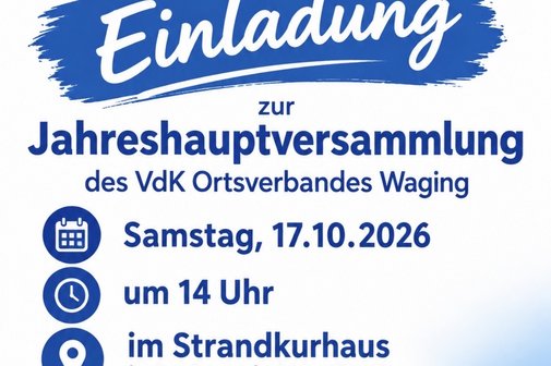 Einladung zur Jahreshauptversammlung