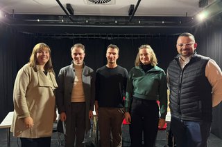 Bild Teilnehmer der Podiumsdiskussion zum Thema "Canabislegalisierung".