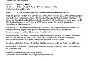 Anmeldung und Bezahlung bis 31.05.2024 bei: Aurelia & Georg Schneider, Pfaffstättner Str. 15, Hörstein Tel.: 06023 6732