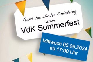 Plakat VdK Sommerfest