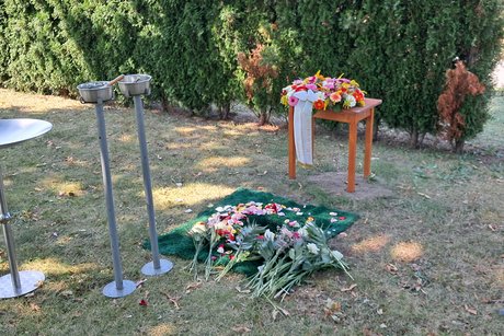 Beisetzung auf der Anonymen Wiese am Bamberger Friedhof Beisetzung auf der Anonymen Wiese am Bamberger Friedhof