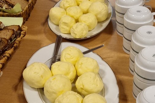 Foto von der frischen Butter vom letzten Herbstfest